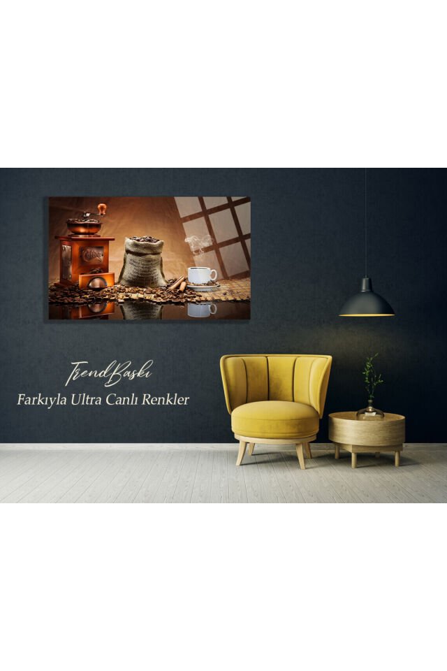 Kahve Temalı 4mm Kırılmaz Temperli Yüksek Çözünürlüklü Cam Tablo kahverengi