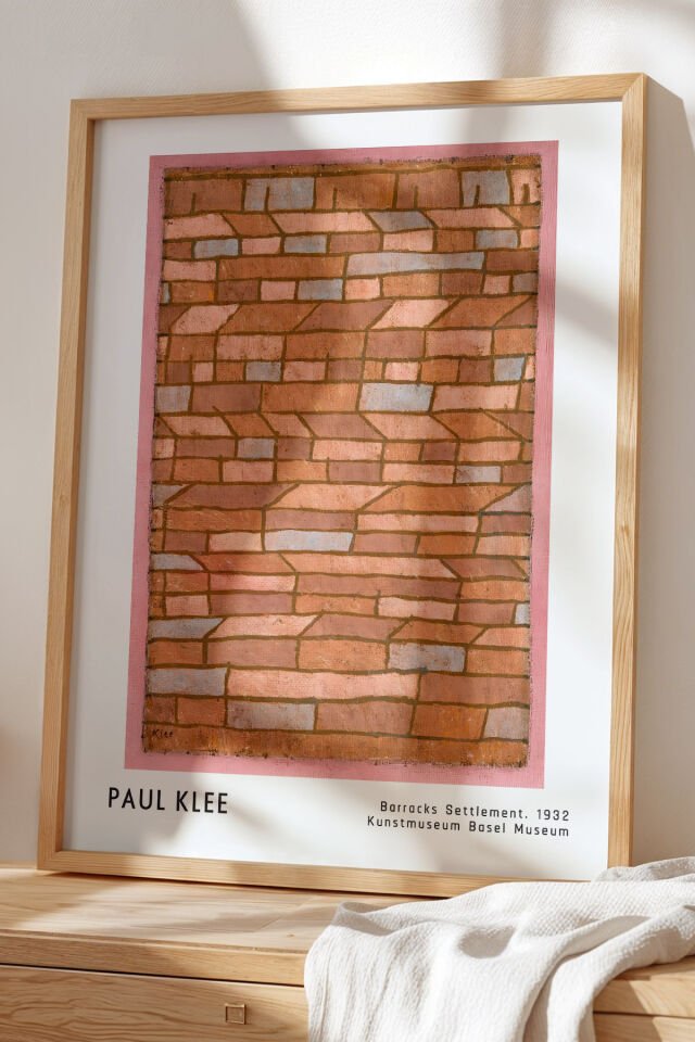 DOĞAL AHŞAP - Paul Klee - Renklerin Senfonisi - Ahşap Çerçeveli Duvar Tablosu