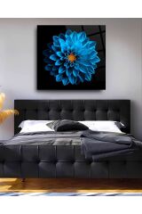 Mavi Lotus Çiçeği Kırılmaz Cam Tablo, Ev Ofis Hediyesi Yüksek Çözünürlüklü 4mm Cam Tablo