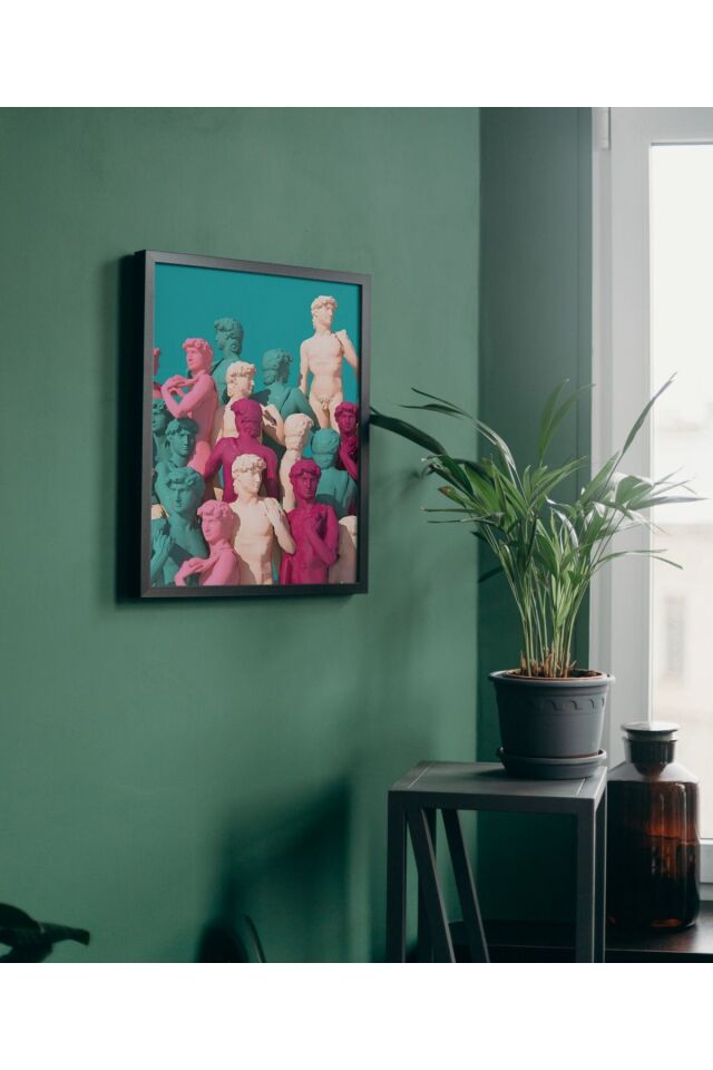 Çok Renkli - Mitoloji Yunan Tanrıları Çoklu Pinterest Poster Çerçeveli Yüksek Kalite Dekorasyon Tasarım Tablo