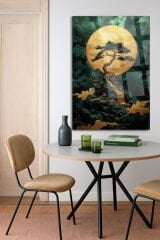 SANATSAL SOYUT AĞAÇ TASARIMI KIRILMAZ LÜKS CAM TABLO LÜKS EV HEDİYESİ