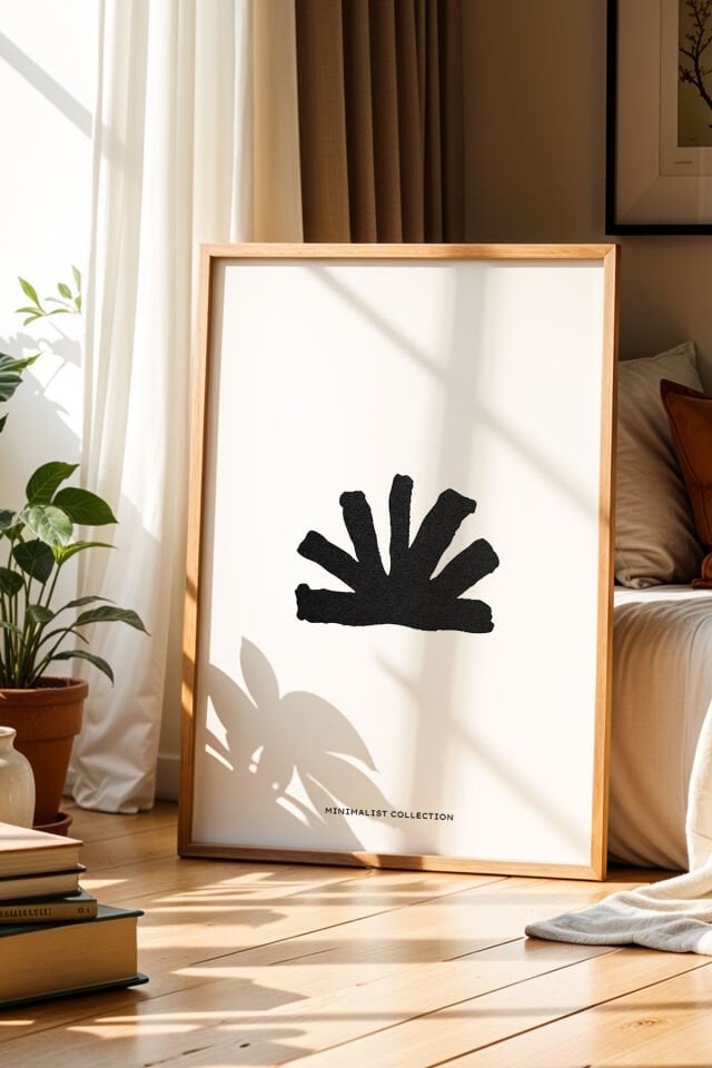 DOĞAL AHŞAP - Minimalist Koleksiyon – Doğal Ahşap Çerçeveli Sanat Tablosu