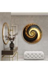 LÜKS SOYUT SPİRAL TASARIM KIRILMAZ YUVARLAK CAM TABLO EV İŞ YERİ HEDİYESİ ULTRA CANLI RENKLER