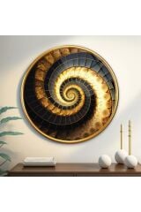 LÜKS SOYUT SPİRAL TASARIM KIRILMAZ YUVARLAK CAM TABLO EV İŞ YERİ HEDİYESİ ULTRA CANLI RENKLER