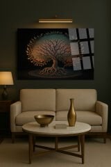 Hayat Ağacı Tasarımı Modern Cam Tablo – Salon, Yatak Odası, Ofis İçin Şık Duvar Tablosu