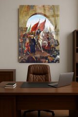 Fatih Sultan Mehmet İstanbul 1453 Modern Cam Tablo – Salon, Yatak Odası, Ofis İçin Şık Duvar Tablosu