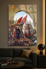 Fatih Sultan Mehmet İstanbul 1453 Modern Cam Tablo – Salon, Yatak Odası, Ofis İçin Şık Duvar Tablosu