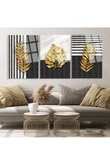 3 LÜ BOHEM TABLO GEOMETRİK DESENLER PARÇALI SET TABLO KIRILMAZ LÜKS CAM TABLO EV HEDİYESİ