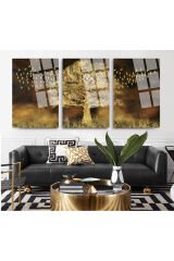 3 LÜ AĞAÇ PARÇALI SET TABLO KIRILMAZ LÜKS CAM TABLO EV HEDİYESİ