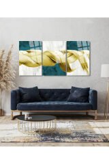 3 LÜ HALAT MODERN PARÇALI SET TABLO KIRILMAZ LÜKS CAM TABLO EV HEDİYESİ