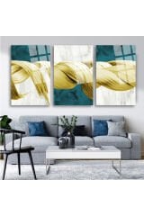 3 LÜ HALAT MODERN PARÇALI SET TABLO KIRILMAZ LÜKS CAM TABLO EV HEDİYESİ