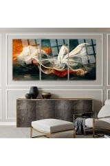 3 LÜ SOYUT TABLO PARÇALI SET TABLO KIRILMAZ LÜKS CAM TABLO EV HEDİYESİ
