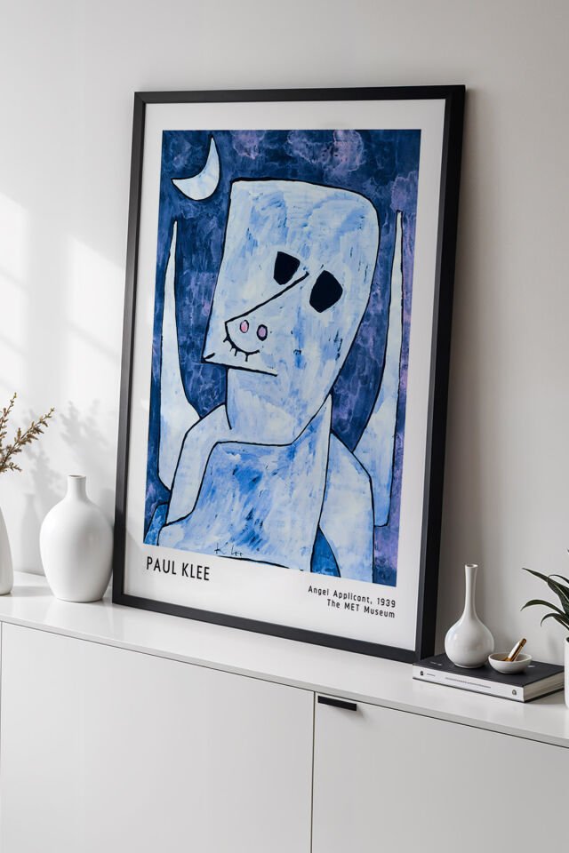 SİYAH - Paul Klee - Modern Fırça İzleri - Ahşap Çerçeveli Duvar Tablosu