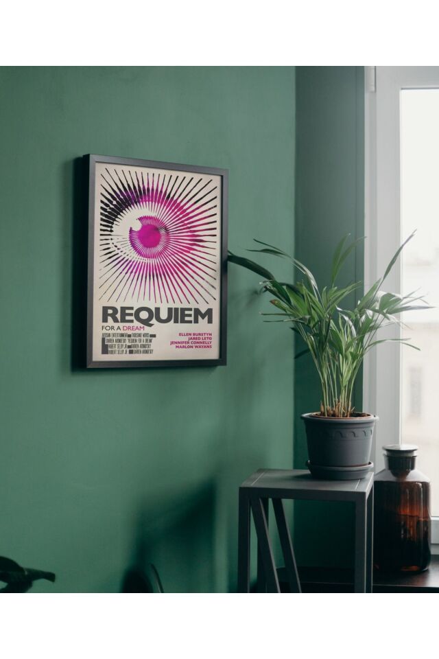 Çok Renkli - Requiem For A Dream Bir Rüya İçin Ağıt Pinterest Poster Çerçeveli Yüksek Kaliteli Dekorasyon Tablo