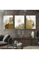 3 LÜ BOHEM TABLO HARİKA RENK UYUMU DETAYLI TASARIM KIRILMAZ CAM TABLO LÜKS TABLO EV HEDİYESİ