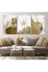 3 LÜ BOHEM TABLO HARİKA RENK UYUMU DETAYLI TASARIM KIRILMAZ CAM TABLO LÜKS TABLO EV HEDİYESİ