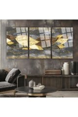 3 LÜ BOHEM TABLO HARİKA RENK UYUMU DETAYLI TASARIM KIRILMAZ CAM TABLO LÜKS TABLO EV HEDİYESİ