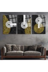 3 LÜ GEOMETRİK DESENLER BOHEM ODASI TABLOSU KIRILMAZ CAM TABLO LÜKS TABLO EV HEDİYESİ