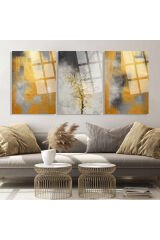 3 LÜ HARİKA RENK UYUMU BOHEM ODASI TABLOSU KIRILMAZ CAM TABLO LÜKS TABLO EV HEDİYESİ