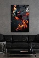 Anka Kuşu KIRILMAZ LÜKS CAM TABLO ULTRA YÜKSEK ÇÖZÜNÜRLÜKLÜ EV HEDİYESİ YENİ NESİL TABLO