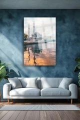 HARİKA İSTANBUL MANZARASI DİKEY KIRILMAZ LÜKS CAM TABLO ULTRA YÜKSEK ÇÖZÜNÜRLÜKLÜ EV HEDİYESİ