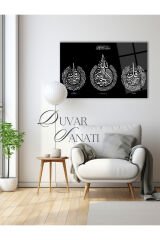 Ayetel Kürsi Felak Nas Cam Tablo , Dini İslami Modern Ev Ofis Salon Büyük Duvar Dekoru , Hediyelik