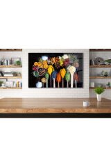 Kaşıklarda Baharatlar Cam Tablo,Modern Ev Mutfak Restaurant Duvar Dekoru,Hediyelik