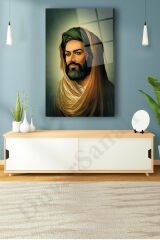 Hz. Ali Cam Tablo Dini İslami Ev Ofis Salon Dekorasyonu Büyük Tablo Dekor