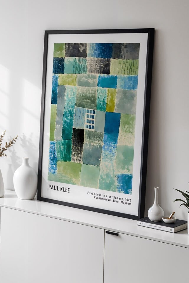 SİYAH - Paul Klee - Renklerin Senfonisi - Ahşap Çerçeveli Duvar Tablosu