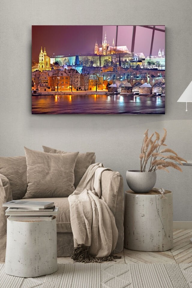 Prag Kalesi Cam Tablo, Dekoratif Cam Tablo
