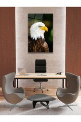 Kartal Dikey Cam Tablo, Modern Ev Ofis Salon Duvar Dekoru, Hediyelik Tablo Dekor