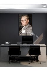 Mustafa Kemal Atatürk ve Sözleri Cam Tablo,Modern Ev Ofis Salon Duvar Dekoru,Hediyelik
