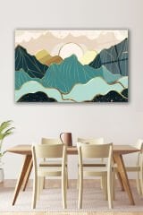 Soyut Manzara Modern Cam Tablo Ev Ofis Salon Hediyelik Büyük Tablo