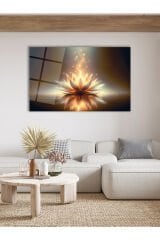 Soyut Gold Lotus Çiçeği Cam Tablo, Modern Ev Ofis Salon Duvar Dekoru, Hediyelik Büyük Tablo Dekor