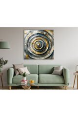 Soyut Kozmik Yuvarlak Şekiller Kare Cam Tablo, Modern Ev Salon Ofis Dekorasyonu Büyük Duvar Dekoru