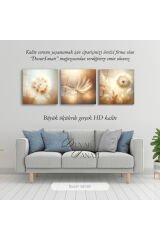 Üçlü Soft Renk Çiçekler Kare Gerçek Cam Tablo, Modern Ev Salon Ofis Dekorasyonu Büyük Duvar Dekoru