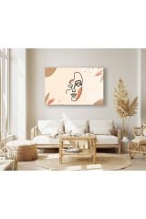 Soyut Kadın Boho , Gerçek Cam Tablo , Modern Ev Ofis Salon Duvar Dekoru , Hediyelik Tablo