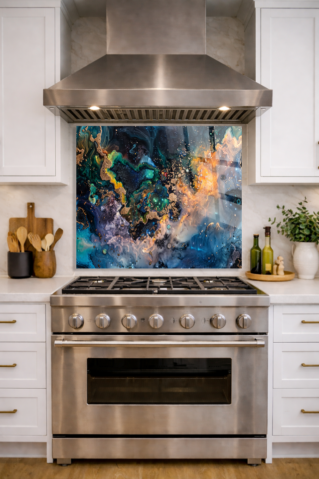 Premium Mutfak Cam Ocak Arkası Koruyucu Tezgah Ankastre Arkası Koruyucu |