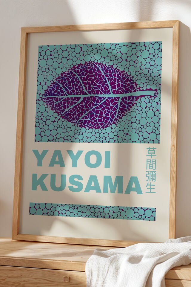 DOĞAL AHŞAP - Japon Sanatından İlham Alan Doğal Ahşap Çerçeveli Nokta Sanatı Tablo