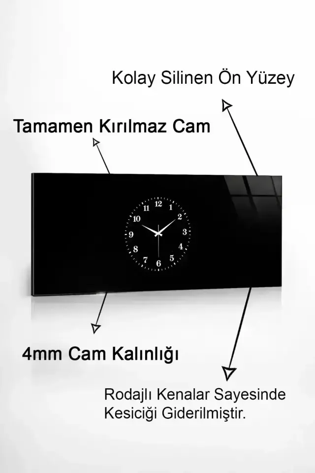 KASAP TEMALI CAM TABLO SAAT ET DÜKKANI İŞYERİ HEDİYESİ