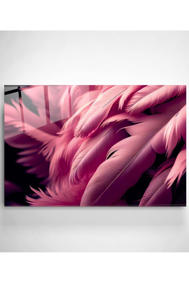 Pembe Tüy Cam Tablo, Dekoratif Cam Tablo
