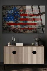 Amerikan Bayrağı Dolar Uv Baskılı Kırılmaz Cam Tablo, Ev Ve Ofis Yüksek Çözünürlüklü 4mm Cam Tablo