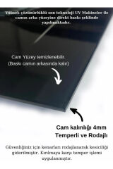 Go Hard Fitness Gym Kırılmaz Cam Tablo, Ev Ve Ofis Hediyesi Yüksek Çözünürlüklü 4mm Cam Tablo