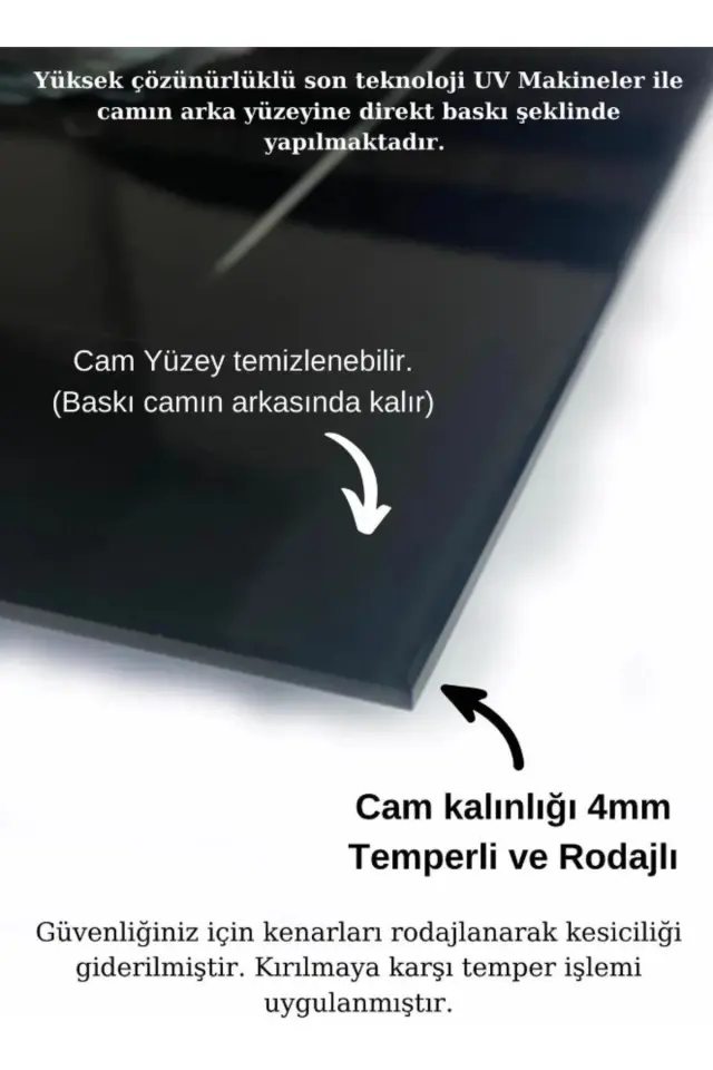 Uzun Yol Manzarası Kırılmaz Cam Tablo, Ev Ve Ofis Hediyesi Yüksek Çözünürlüklü 4mm Lüks Tablo