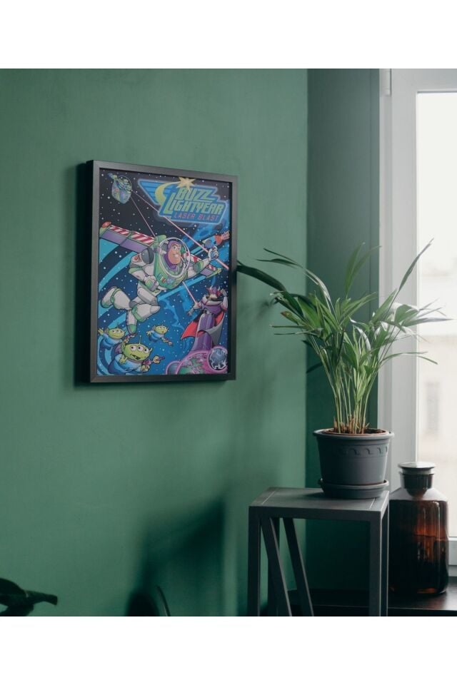 Çok Renkli - Buzz Lıghtyear Toy Story Dekorasyon Poster Çerçeveli Yüksek Kaliteli Tasarım Tablo