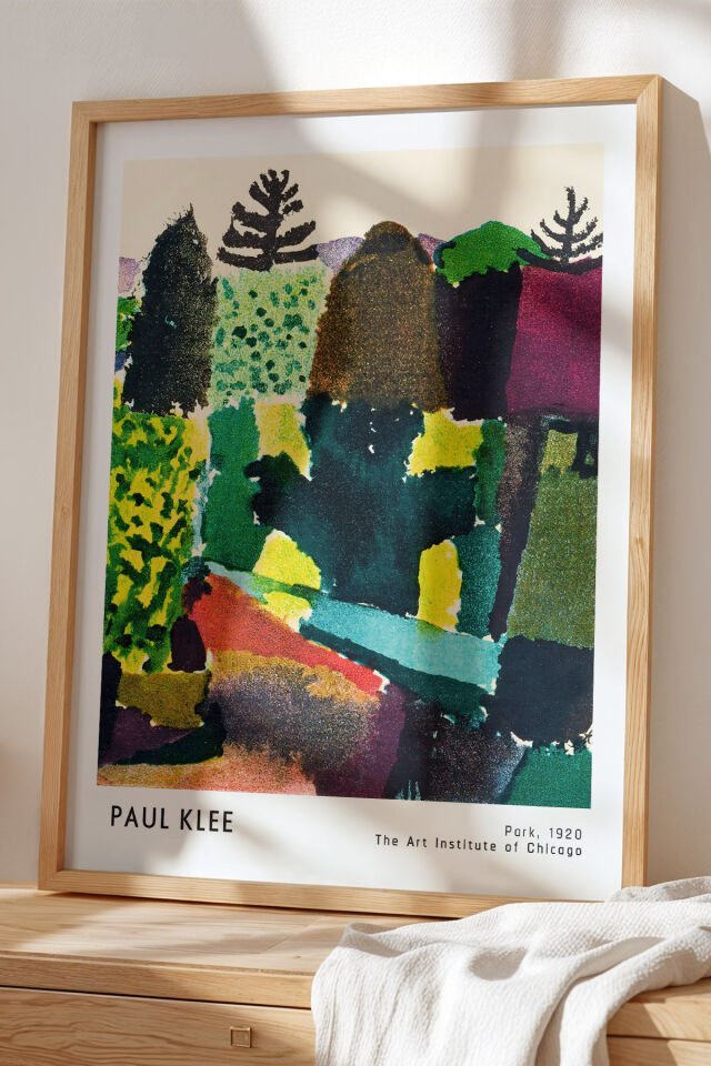 DOĞAL AHŞAP - Paul Klee - Soyut Duygular - Ahşap Çerçeveli Duvar Tablosu