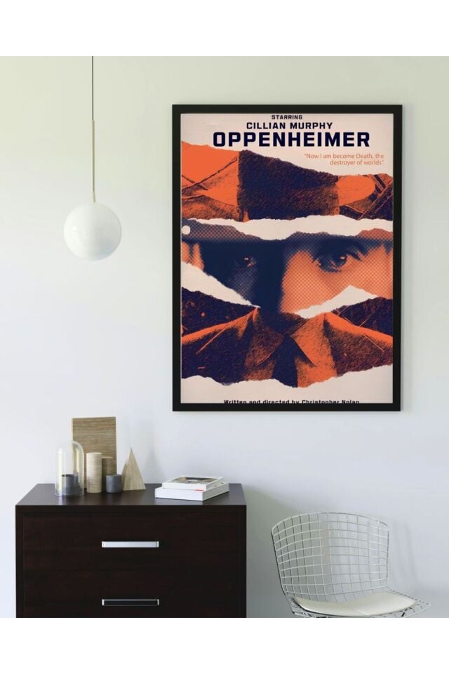 Çok Renkli - Oppenheimer 2 Movie Film Afişi Pinterest Hediyelik Poster Çerçeveli Sanatsal Tasarım Tablo