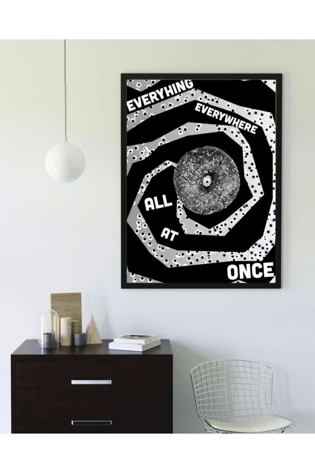 Çok Renkli - Everything Everywhere All At Once 2 Film Afişi Pinterest Poster Çerçeveli Sanatsal Tasarım Tablo