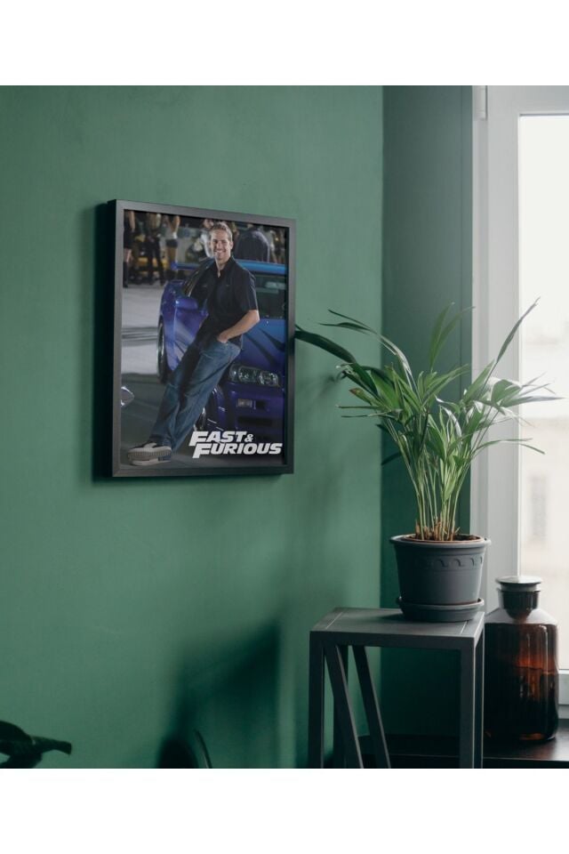 Çok Renkli - Hızlı Ve Öfkeli Dekorasyon Çerçeveli Tasarım Poster Tablo