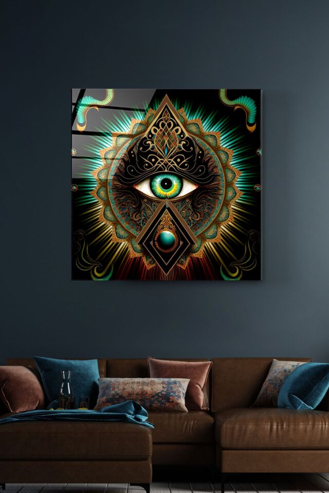 Green Eye Cam Tablo, Dekoratif Cam Tablo